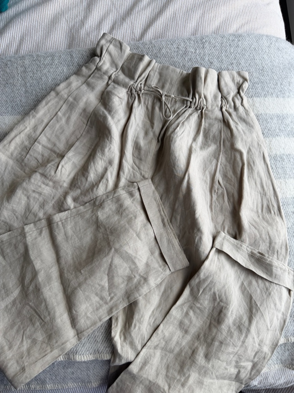 Acne Studios Paperbag Linen Trousers